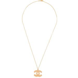 CHANEL CC Pendant Gold Necklace